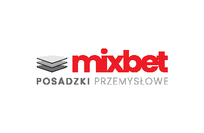 Logo Mixbet – posadzki przemysłowe z symbolem warstw posadzki
